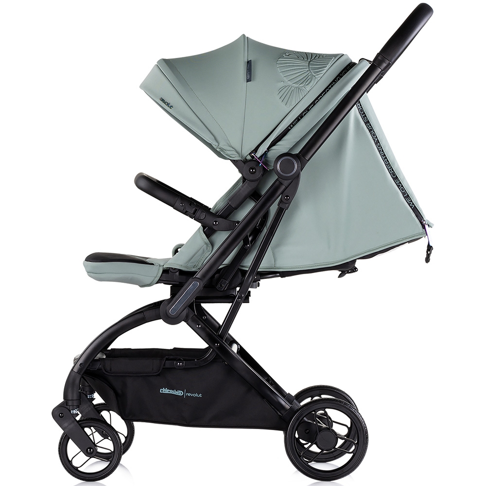 Carucior sport Chipolino Revolut Basil cu sezut rotativ, varsta 0+, greutate admisa 22 kg, spatar reglabil, bara de siguranta detasabila si roti cu suspensii - 7