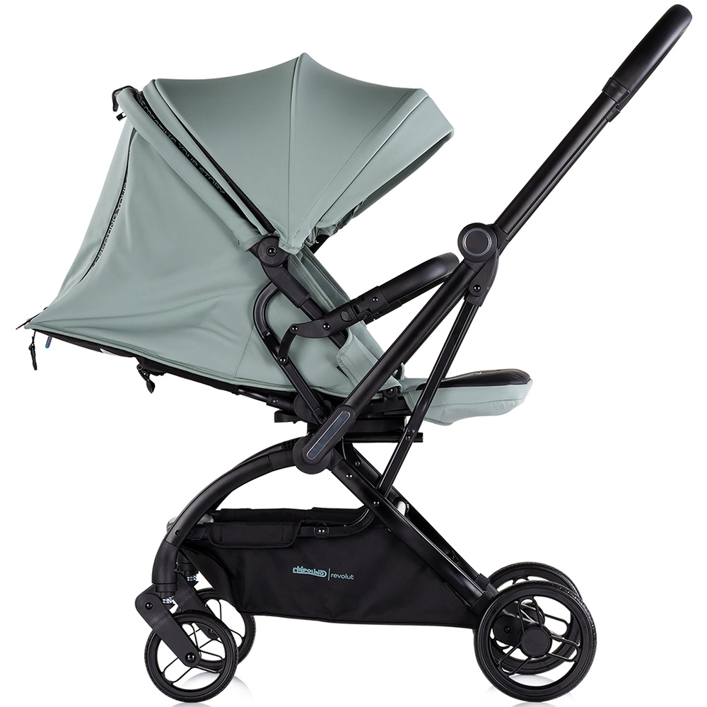Carucior sport Chipolino Revolut Basil cu sezut rotativ, varsta 0+, greutate admisa 22 kg, spatar reglabil, bara de siguranta detasabila si roti cu suspensii - 9