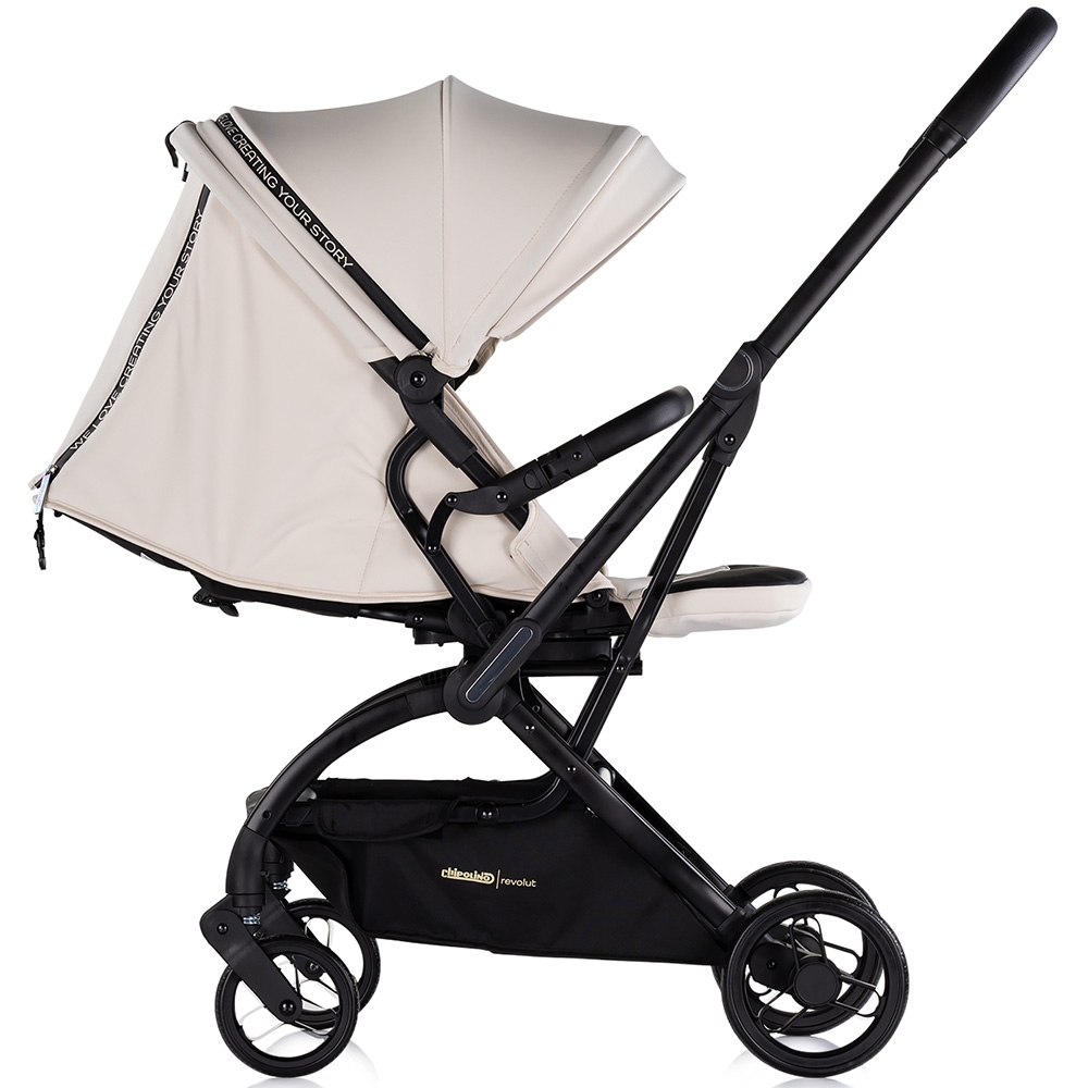 Carucior sport Chipolino Revolut Biscotta cu sezut rotativ, varsta 0+, greutate admisa 22 kg, spatar reglabil, bara de siguranta detasabila si roti cu suspensii - 3