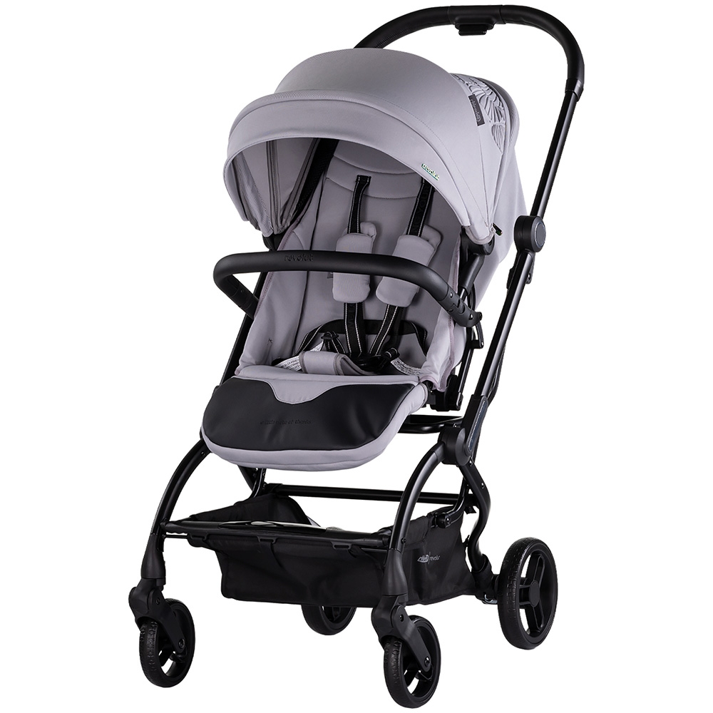 Carucior sport Chipolino Revolut Cloud Grey cu sezut rotativ, varsta 0+, greutate admisa 22 kg, spatar reglabil, bara de siguranta detasabila si roti cu suspensii - 5