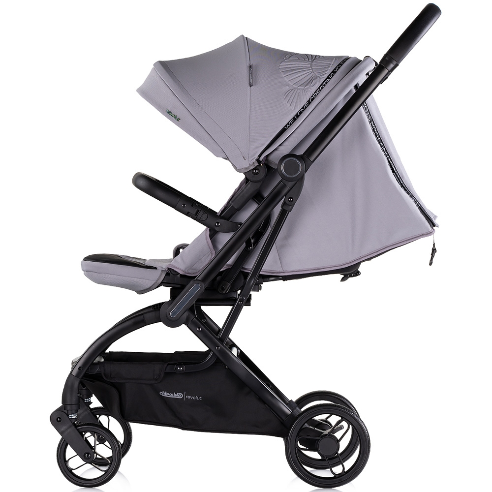 Carucior sport Chipolino Revolut Cloud Grey cu sezut rotativ, varsta 0+, greutate admisa 22 kg, spatar reglabil, bara de siguranta detasabila si roti cu suspensii - 1