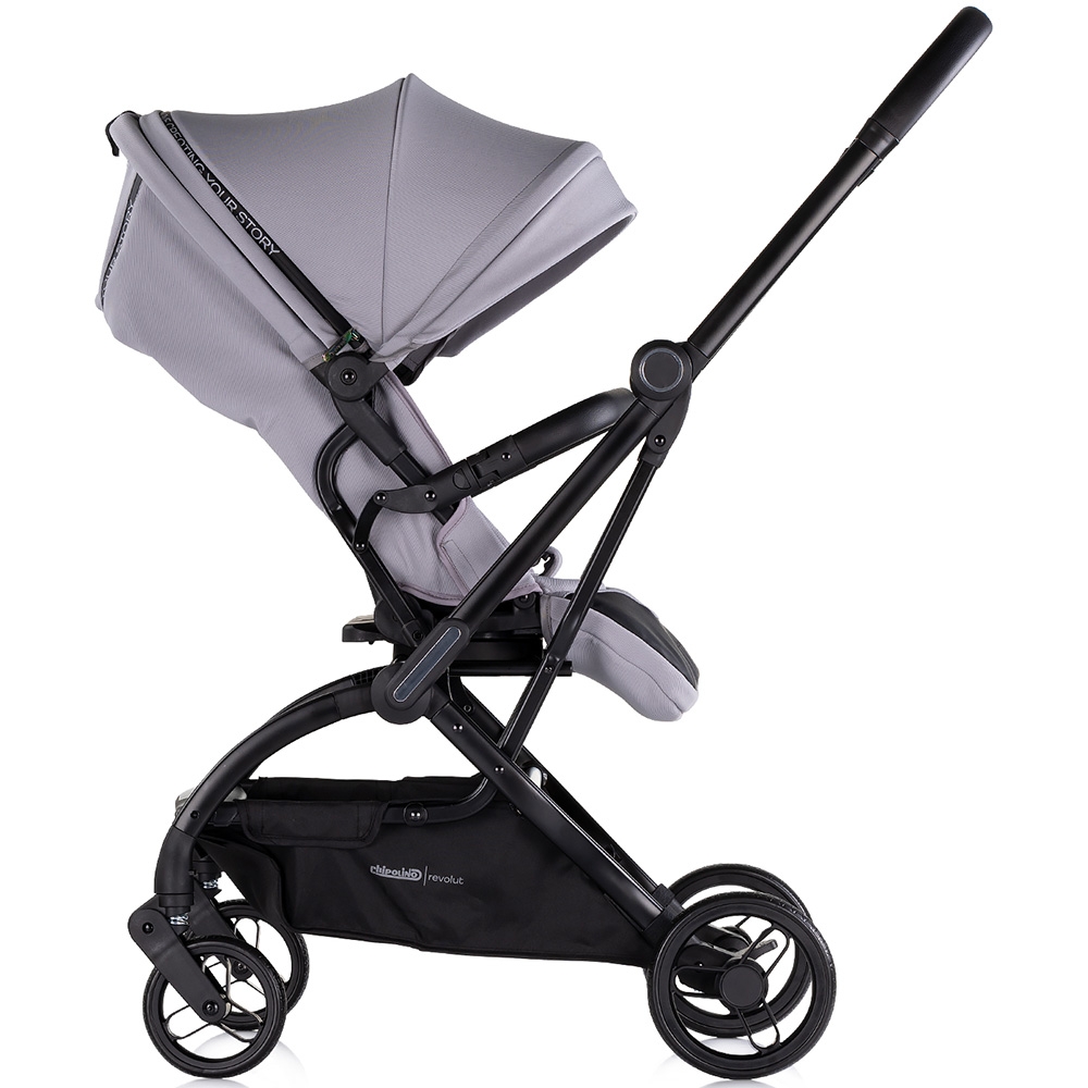 Carucior sport Chipolino Revolut Cloud Grey cu sezut rotativ, varsta 0+, greutate admisa 22 kg, spatar reglabil, bara de siguranta detasabila si roti cu suspensii - 2