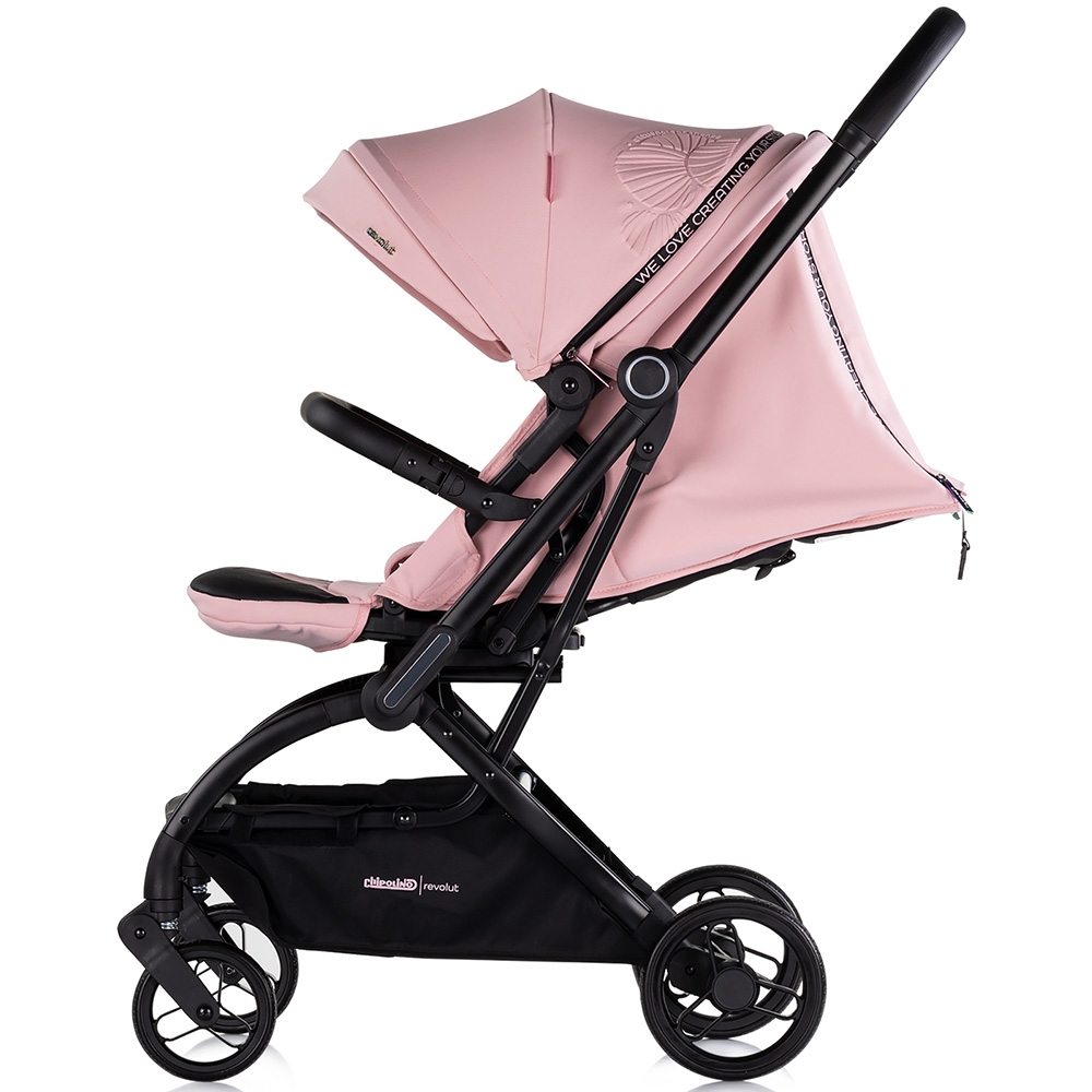 Carucior sport Chipolino Revolut Pink Marshmallow cu sezut rotativ, varsta 0+, greutate admisa 22 kg, spatar reglabil, bara de siguranta detasabila si roti cu suspensii - 1