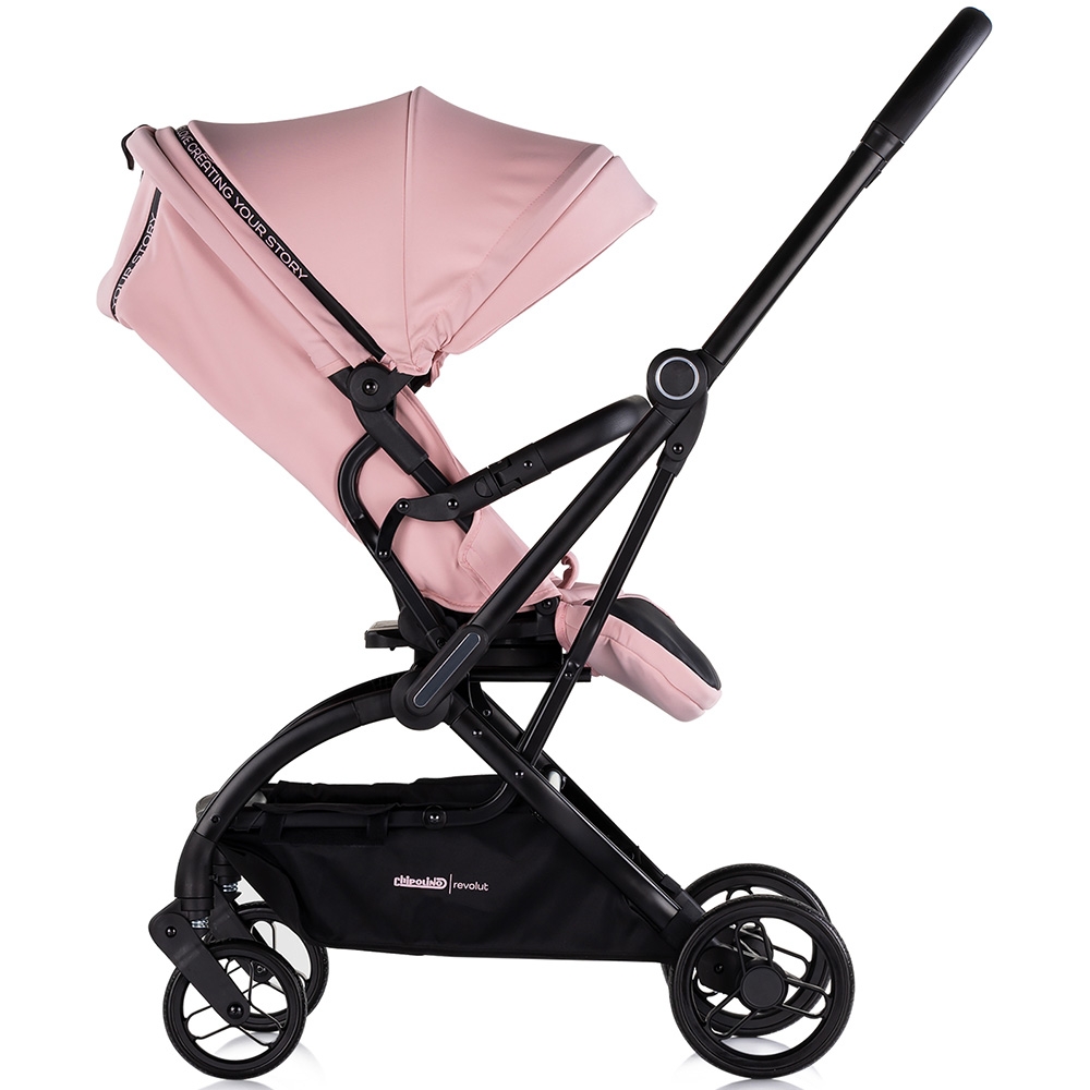 Carucior sport Chipolino Revolut Pink Marshmallow cu sezut rotativ, varsta 0+, greutate admisa 22 kg, spatar reglabil, bara de siguranta detasabila si roti cu suspensii - 2