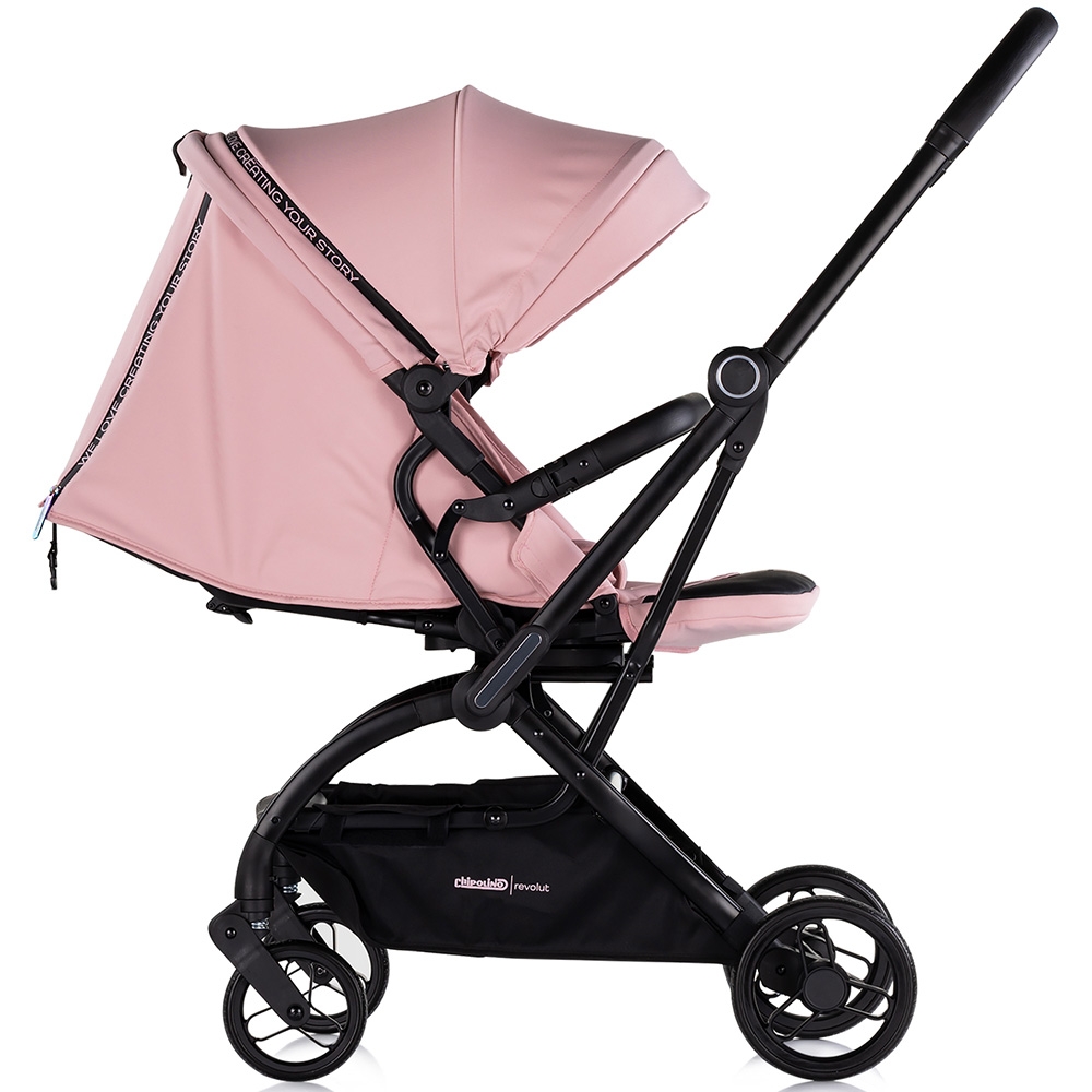 Carucior sport Chipolino Revolut Pink Marshmallow cu sezut rotativ, varsta 0+, greutate admisa 22 kg, spatar reglabil, bara de siguranta detasabila si roti cu suspensii - 3