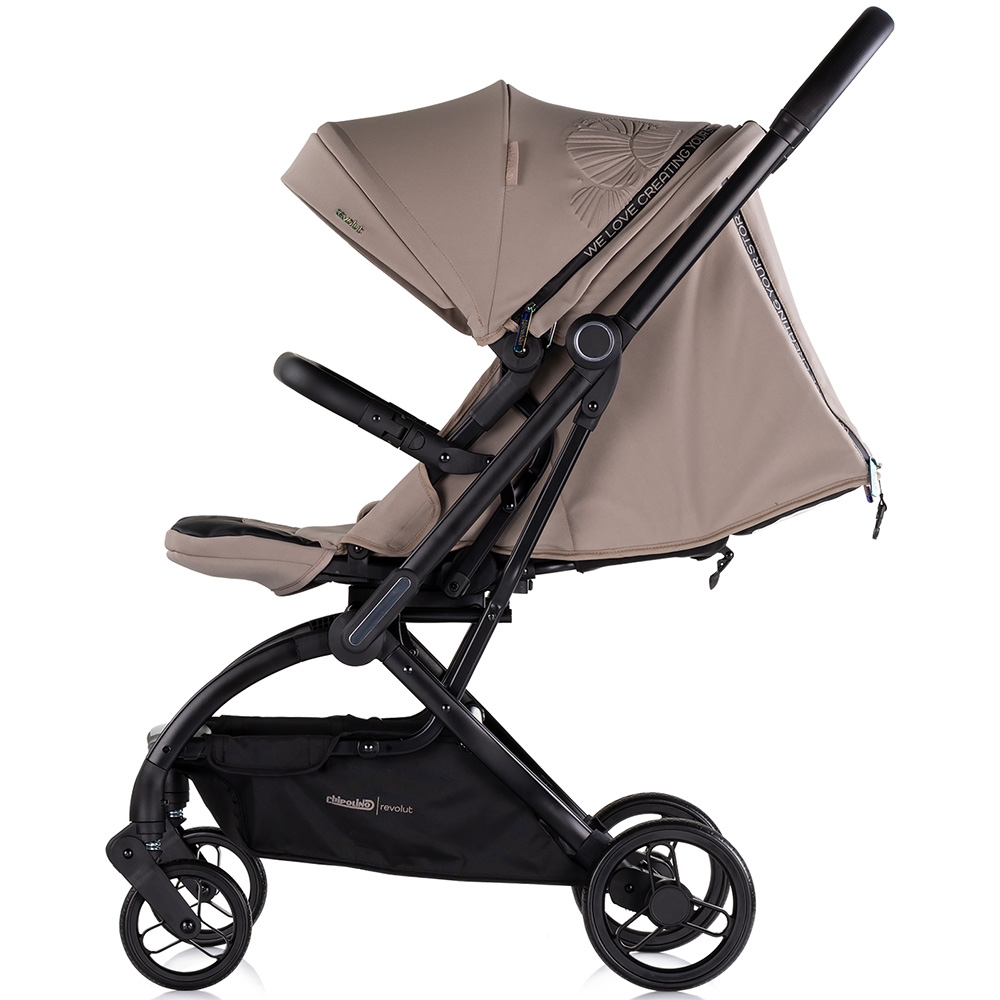 Carucior sport Chipolino Revolut Tiramisu cu sezut rotativ, varsta 0+, greutate admisa 22 kg, spatar reglabil, bara de siguranta detasabila si roti cu suspensii - 1