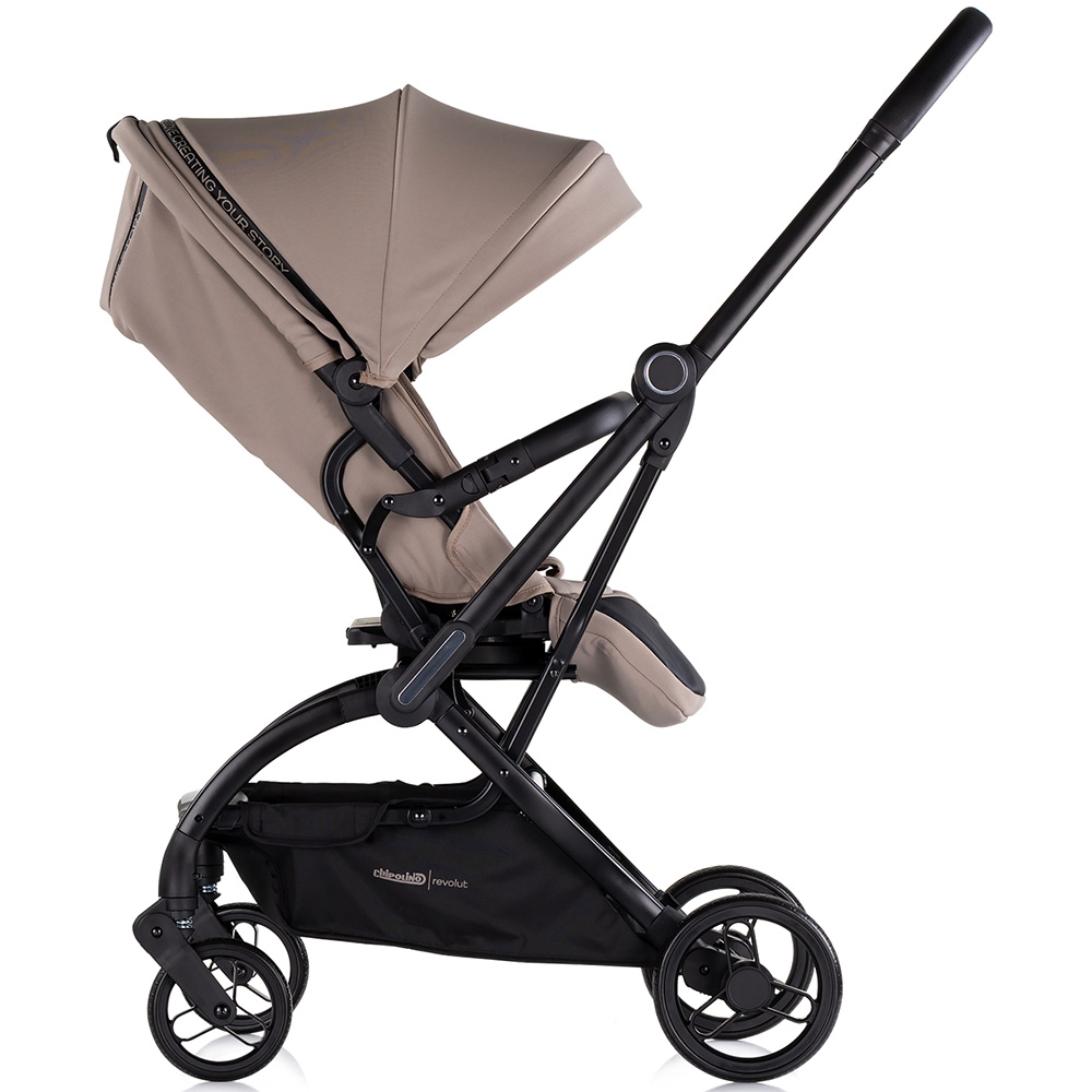 Carucior sport Chipolino Revolut Tiramisu cu sezut rotativ, varsta 0+, greutate admisa 22 kg, spatar reglabil, bara de siguranta detasabila si roti cu suspensii - 2