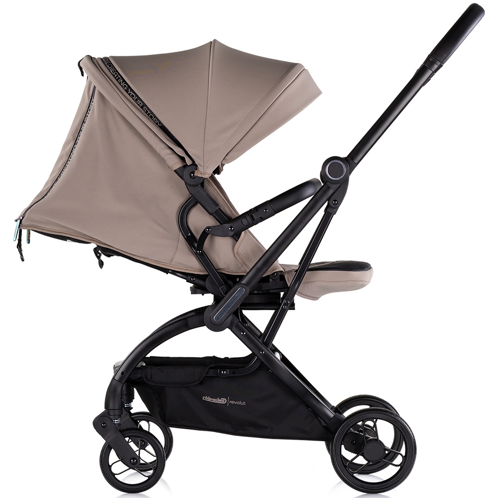 Carucior sport Chipolino Revolut Tiramisu cu sezut rotativ, varsta 0+, greutate admisa 22 kg, spatar reglabil, bara de siguranta detasabila si roti cu suspensii - 3
