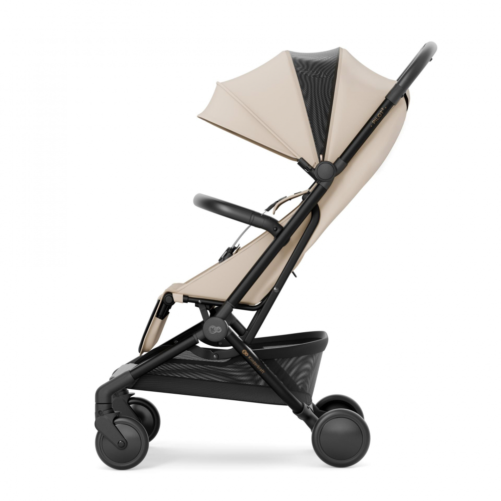 Carucior sport KinderKraft Pilot 2 cu pliere compacta Soft Beige - 2