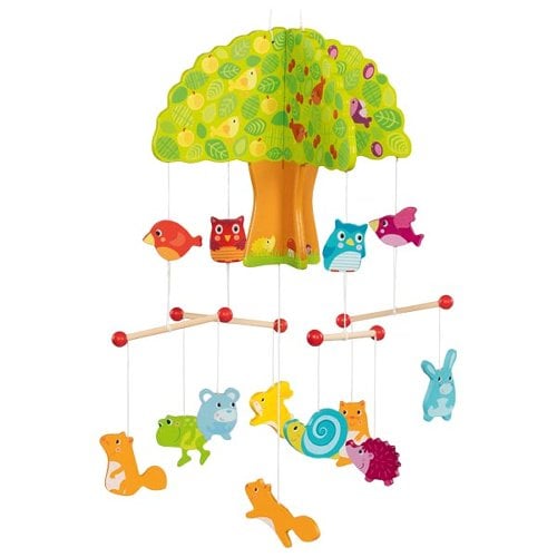 Carusel pentru patut Goki cu animale de Lemn