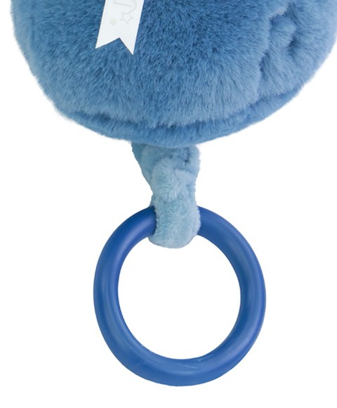 Iepuras muzical Doudou Albastru 20 cm pentru patut sau carucior - 2
