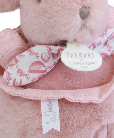 Iepuras muzical Doudou Roz 20 cm pentru patut sau carucior - 3