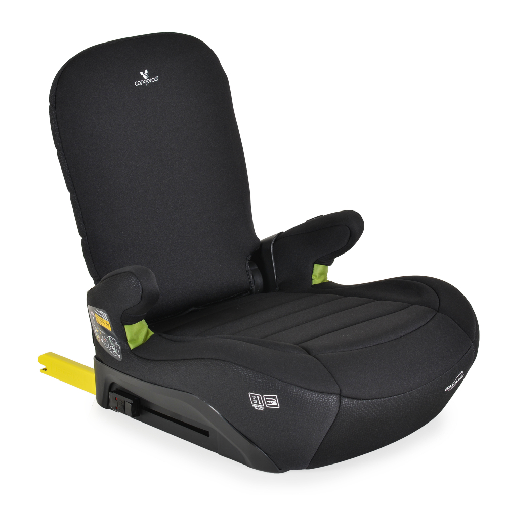 Inaltator auto Cangaroo Cosmos Black 125-150 cm cu spatar rabatabil,Fixare cu ISOFIX,Certificare I-Size R-129,Husa detasabila,Cotiere - 4