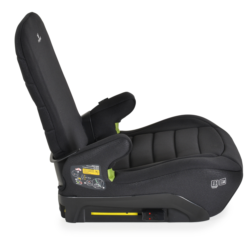 Inaltator auto Cangaroo Cosmos Black 125-150 cm cu spatar rabatabil,Fixare cu ISOFIX,Certificare I-Size R-129,Husa detasabila,Cotiere - 1