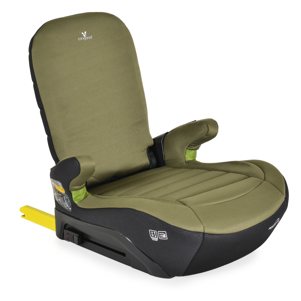 Inaltator auto Cangaroo Cosmos Black 125-150 cm cu spatar rabatabil,Fixare cu ISOFIX,Certificare I-Size R-129,Husa detasabila,Cotiere - 4