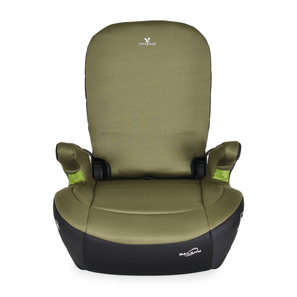 Inaltator auto Cangaroo Cosmos Black 125-150 cm cu spatar rabatabil,Fixare cu ISOFIX,Certificare I-Size R-129,Husa detasabila,Cotiere