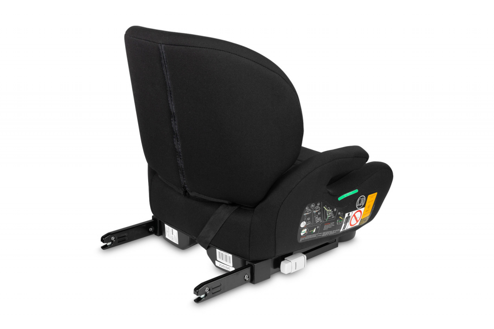Inaltator auto copii Caretero Irbis I-Size Black 125-150 cm, Fixare cu isofix, Centura de ghidaj, Spatar reglabil si detasabil, Husa lavabila, Cotiere, Omologat R129 - 4