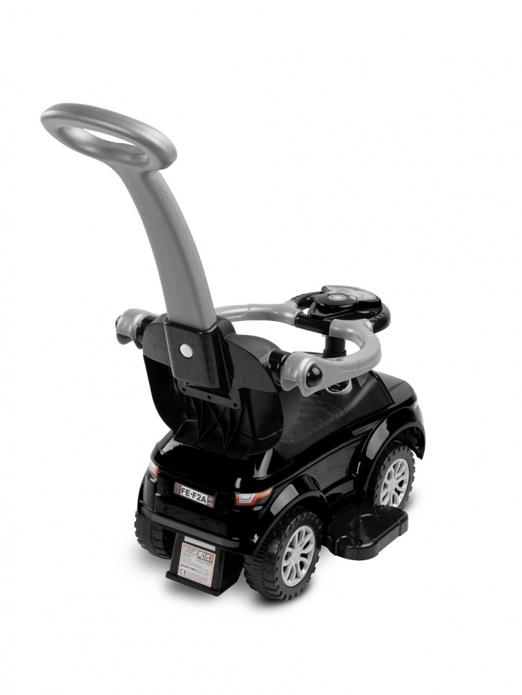 Masinuta Ride On fara pedale 3in1 Toyz Sport Car Black cu maner parental,Bara de protectie detasabila,Volan cu sunete si lumini,Spatiu de depozitare,Sistem antirasturnare,Spatar inalt,Siport picioare,Recomandata de la 12 luni - 8
