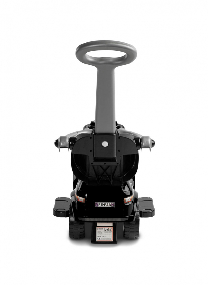 Masinuta Ride On fara pedale 3in1 Toyz Sport Car Black cu maner parental,Bara de protectie detasabila,Volan cu sunete si lumini,Spatiu de depozitare,Sistem antirasturnare,Spatar inalt,Siport picioare,Recomandata de la 12 luni - 9