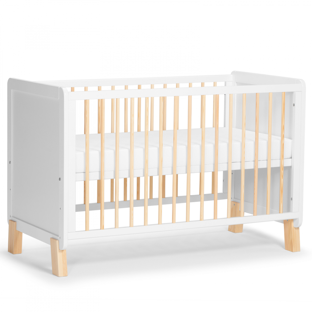 Patut pentru copii Kinderkraft Nico 120x60 cm din lemn, transformabil, somiera reglabila - 7