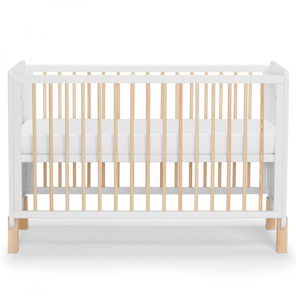 Patut pentru copii Kinderkraft Nico 120x60 cm din lemn, transformabil, somiera reglabila - 1