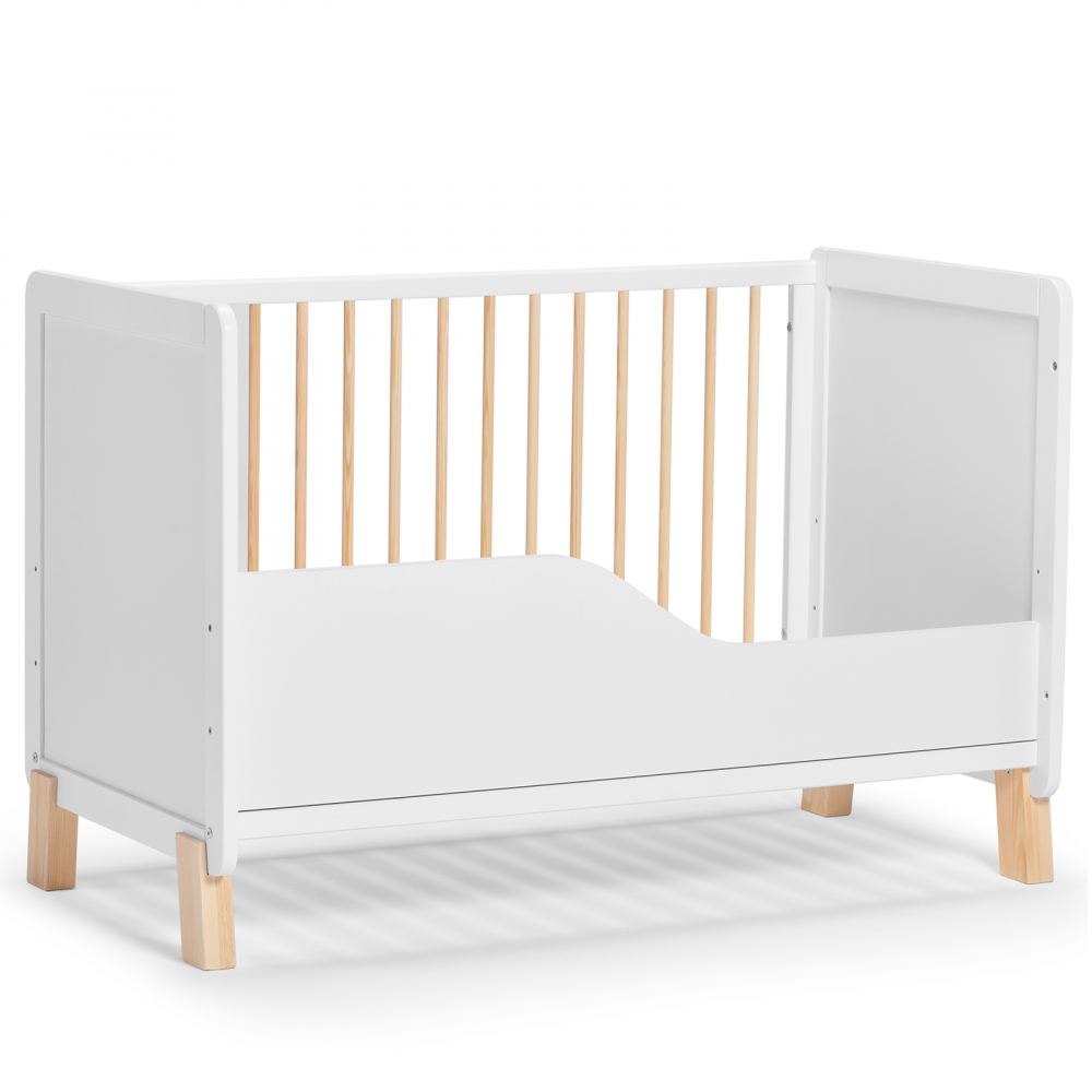 Patut pentru copii Kinderkraft Nico 120x60 cm din lemn, transformabil, somiera reglabila - 4