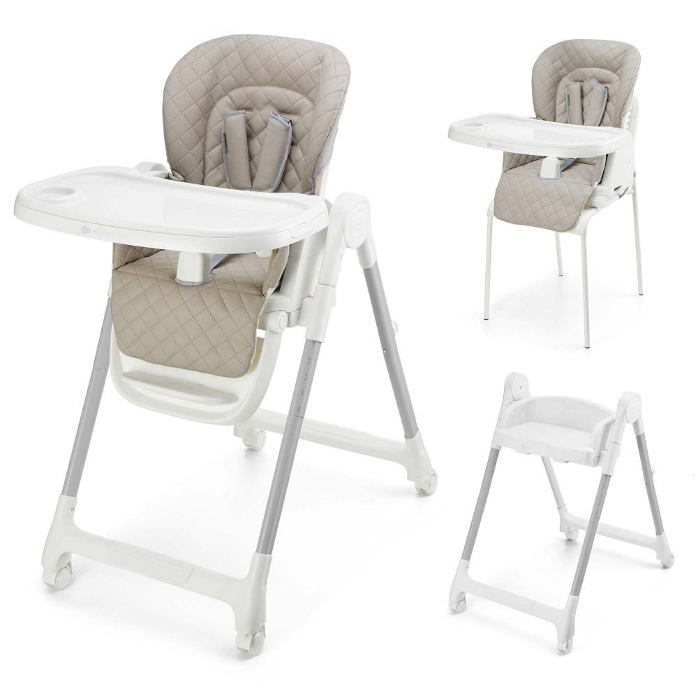 Scaun de masa pentru copii Kinderkraft Tulo Beige 3 in 1
