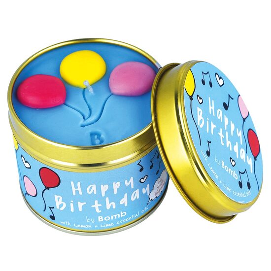 Lumanare parfumata 180g Happy Birthday Cutie metalica Bomb Cosmetics - 3