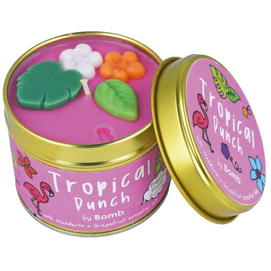 Lumanare parfumata 180g Tropical Punch Cutie metalica Bomb Cosmetics - 1