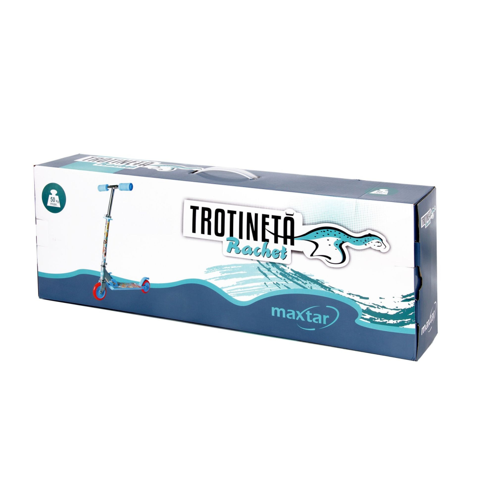 Trotineta pentru copii Maxtar Rachet 74.5 cm, pliabila, roti din PU, greutate admisa 50 kg - 1