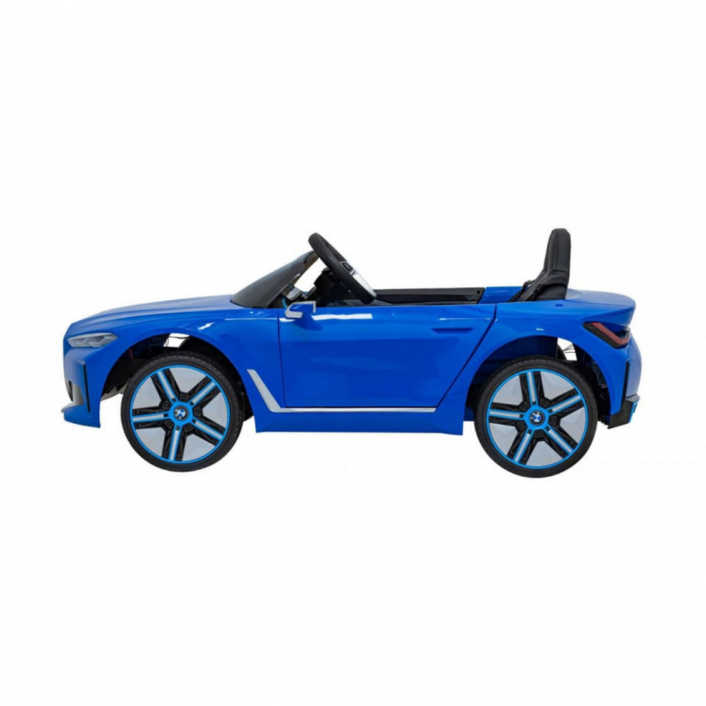 Masinuta electrica pentru copii Novokids BMW I4 cu telecomanda, roti din cauciuc EVA, max 30 kg , usi cu deschidere , 3 viteze, Albastru - 1