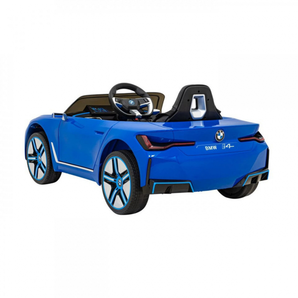 Masinuta electrica pentru copii Novokids BMW I4 cu telecomanda, roti din cauciuc EVA, max 30 kg , usi cu deschidere , 3 viteze, Albastru - 2