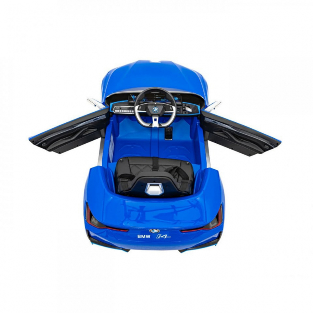 Masinuta electrica pentru copii Novokids BMW I4 cu telecomanda, roti din cauciuc EVA, max 30 kg , usi cu deschidere , 3 viteze, Albastru - 3