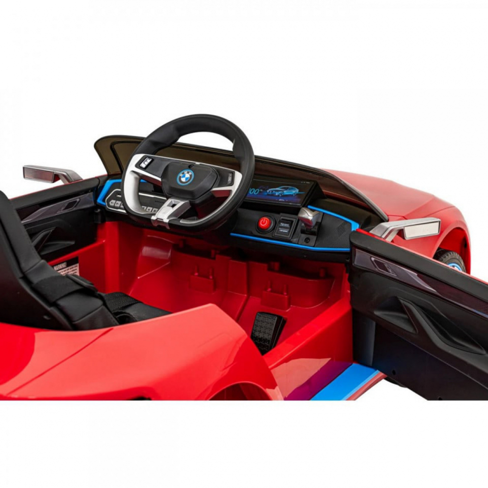 Masinuta electrica pentru copii Novokids BMW I4 cu telecomanda, roti din cauciuc EVA, max 30 kg , usi cu deschidere , 3 viteze, Rosu - 1
