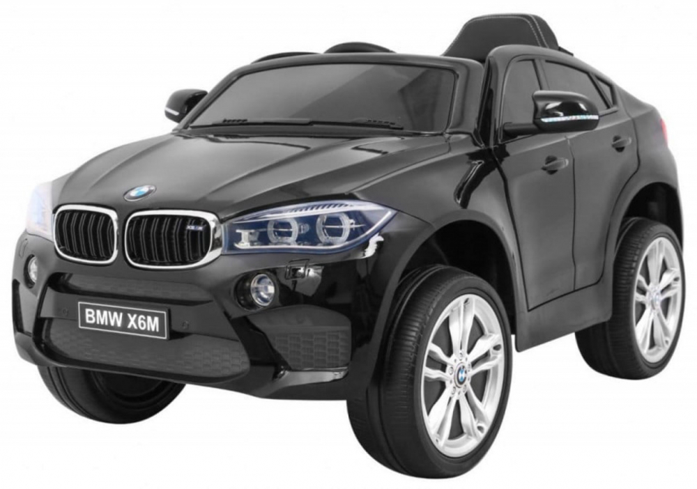 Masinuta electrica pentru copii Novokids BMW X6 M, roti din cauciuc EVA, max 30 kg , usi cu deschidere , baterie 12V, 2 viteze, 2 motoare 390 W, Negru - 3