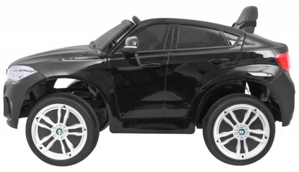 Masinuta electrica pentru copii Novokids BMW X6 M, roti din cauciuc EVA, max 30 kg , usi cu deschidere , baterie 12V, 2 viteze, 2 motoare 390 W, Negru - 2