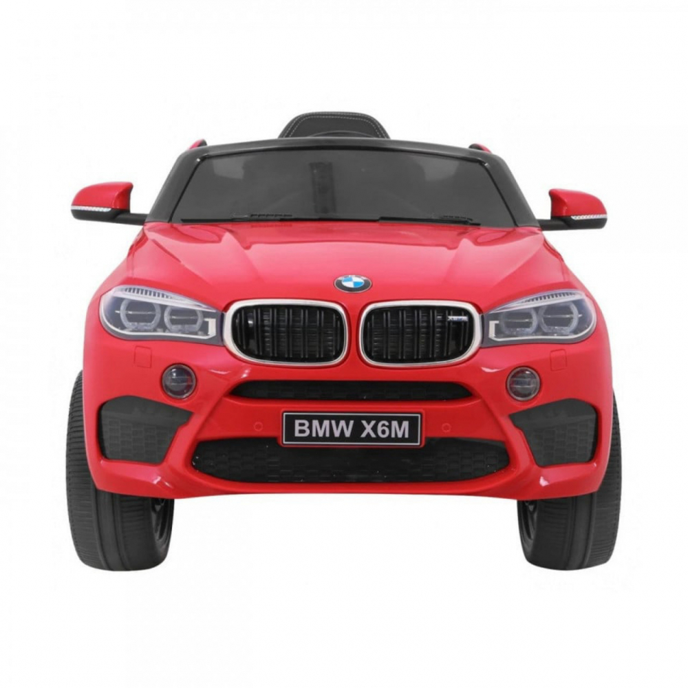 Masinuta electrica pentru copii Novokids BMW X6 M, roti din cauciuc EVA, max 30 kg , usi cu deschidere , baterie 12V, 2 viteze, 2 motoare 390 W, Rosu