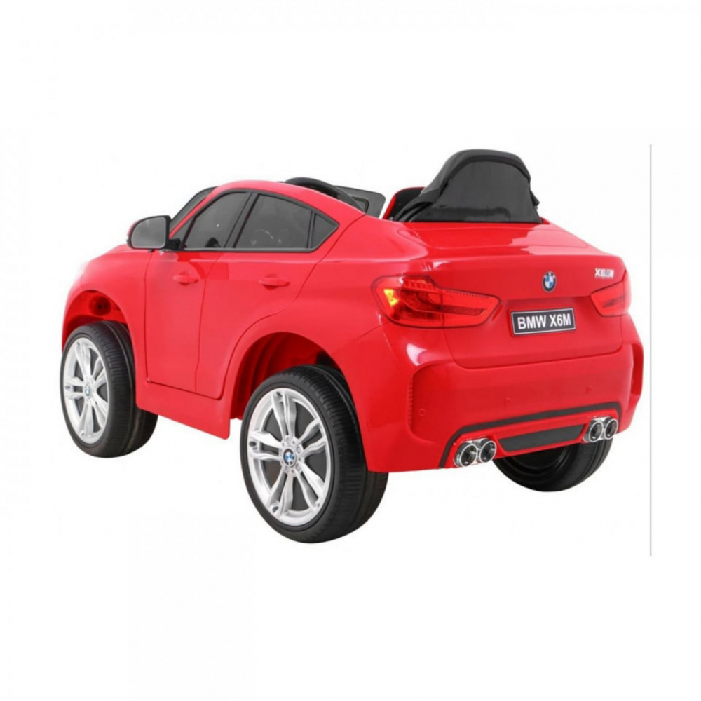 Masinuta electrica pentru copii Novokids BMW X6 M, roti din cauciuc EVA, max 30 kg , usi cu deschidere , baterie 12V, 2 viteze, 2 motoare 390 W, Rosu - 4