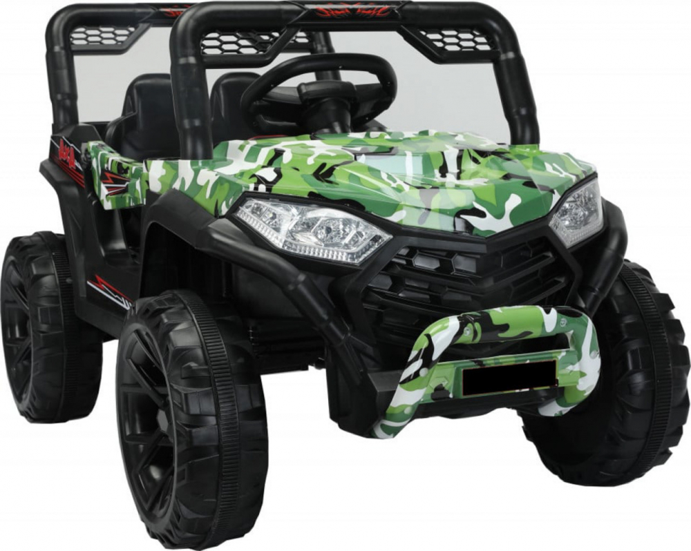 Masinuta electrica pentru copii Novokids Buggy Mini UTV cu faruri luminoase, telecomanda, 3-6 ani , max 30 kg, 3 viteze, model Offroad Verde Camuflaj - 2
