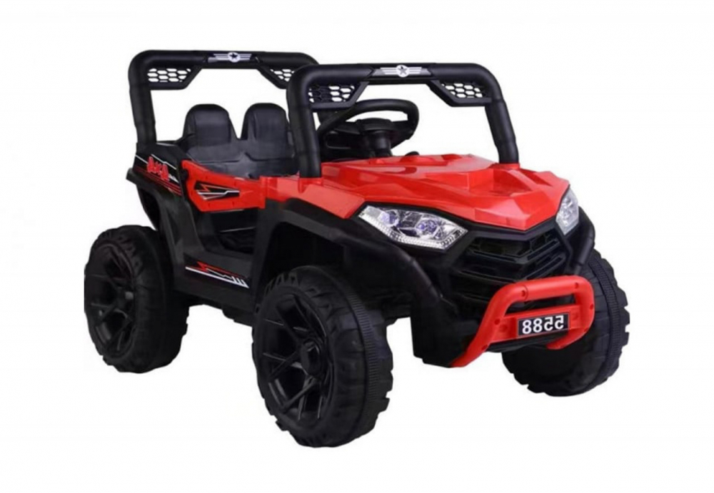 Masinuta electrica pentru copii Novokids Buggy Mini UTV cu faruri luminoase, telecomanda, 3-6 ani , max 30 kg, 3 viteze, Model Offroad Rosu - 2