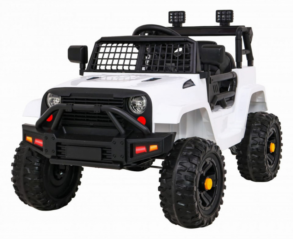 Masinuta electrica pentru copii Novokids Dark Knight Jeep PRO Alb, Max 30 kg, melodii si lumini, 12V, 2 viteze - 3