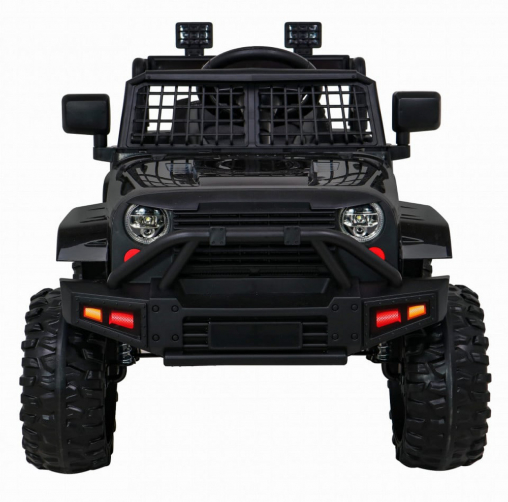 Masinuta electrica pentru copii Novokids Dark Knight Jeep PRO Negru, Max 30 kg, melodii si lumini, 12V, 2 viteze - 1