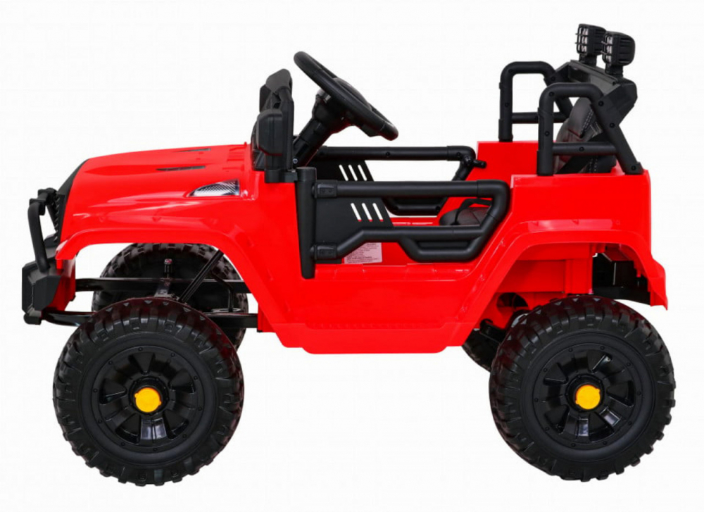 Masinuta electrica pentru copii Novokids Dark Knight Jeep PRO Rosu, Max 30 kg, melodii si lumini, 12V, 2 viteze - 1
