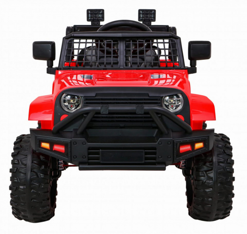 Masinuta electrica pentru copii Novokids Dark Knight Jeep PRO Rosu, Max 30 kg, melodii si lumini, 12V, 2 viteze - 2