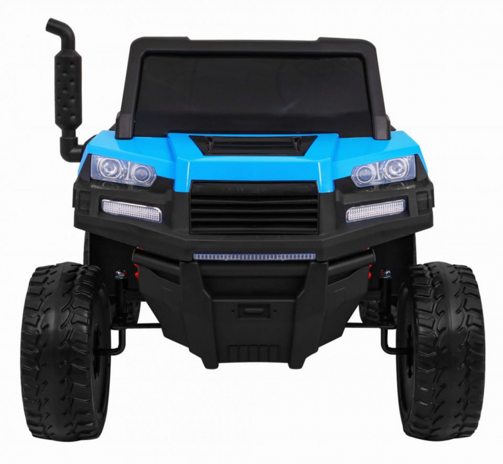 Masinuta electrica pentru copii Novokids Farmer Beast Buggy Albastru, 6 roti, 2 locuri, remorca si faruri luminoase, roti din cauciuc EVA, max 60 kg, 24V - 2