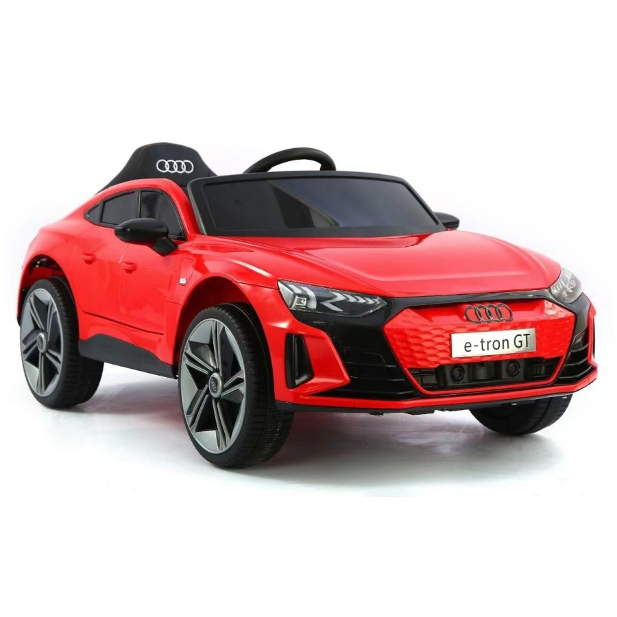Masinuta electrica pentru copii Audi e-Tron GT Red cu licenta,radiocomanda 2.4G,roti EVA,doua motoare,acumulator 12V,faruri si stopuri LED,acumulator 12V4,5Ah,doua motoare,oglinzi retrovizoare,unitate audio cu muzica - 1