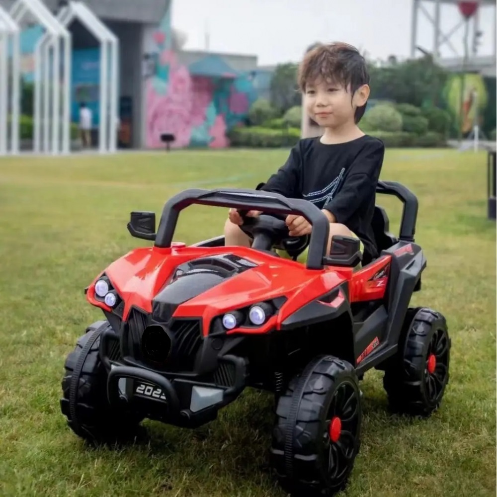 Masinuta electrica pentru copii Nichiduta Sport UTV 2023 Red, Telecomanda 2.4G cu 3viteze, 2 motoarex38W, Suspensii, Roti rezistente, Slow Start, Lumini LED, USB,Bluetooth,Centura de siguranta,Functie swing,Usi cu deschidere - 2