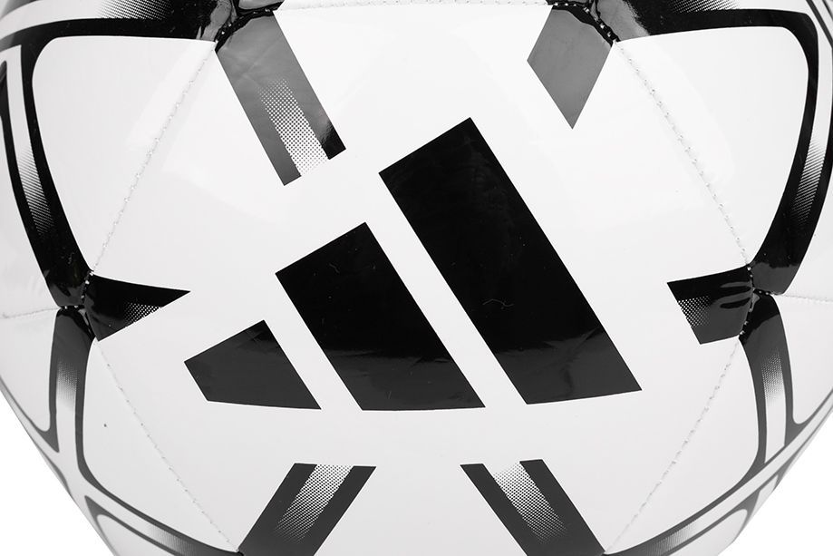 Minge de fotbal Adidas Starlancer alb cu negru marimea 5