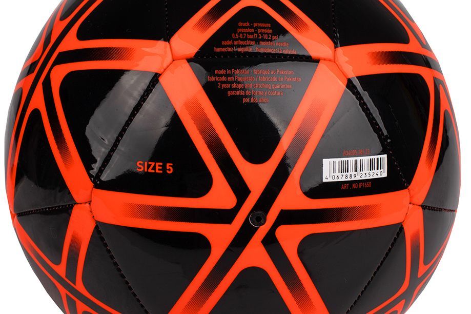Minge de fotbal Adidas Starlancer negru cu rosu marimea 5 - 1
