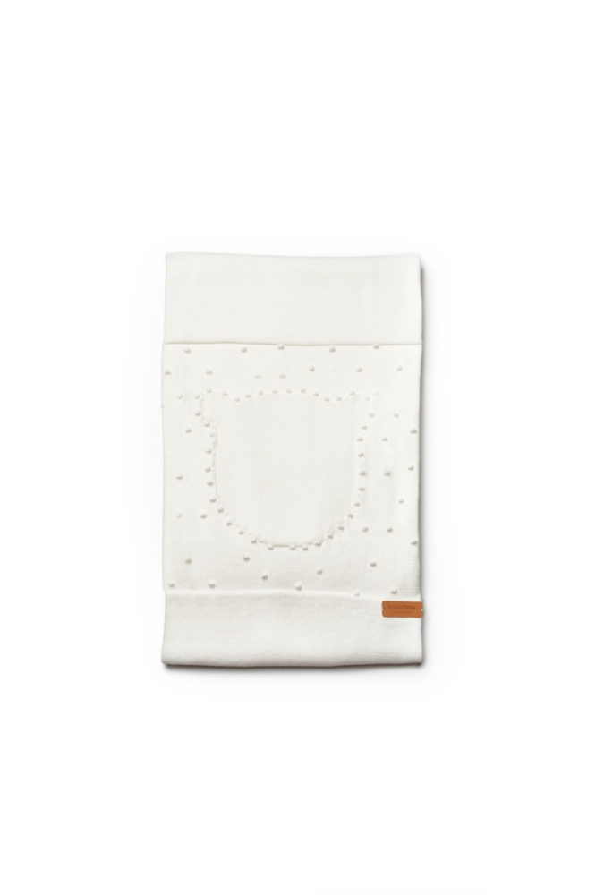 Paturica cu ursulet pentru nou nascut, 100 bumbac organic, TeddyBear, BabyCosy, ecru
